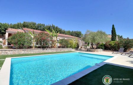 G&icirc;te n&deg;115720 Labeaume - Ard&egrave;che - Belle villa mitoyenne aux propri&eacute;taires avec piscine &agrave; partager