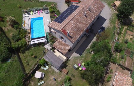 G&icirc;te n&deg;117704 Lablach&egrave;re - Ard&egrave;che - G&icirc;te de Bourdezac vue Drone 