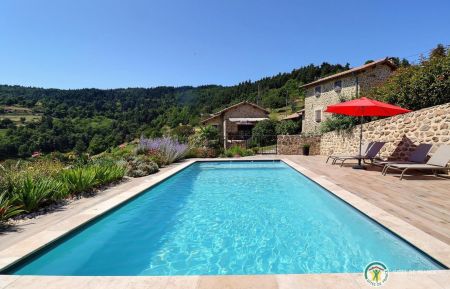G&icirc;te n&deg;79701 D&eacute;saignes - Ard&egrave;che - La piscine partag&eacute;e