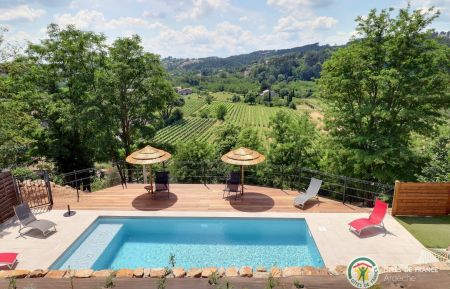 G&icirc;te n&deg;199715 Rosi&egrave;res - Ard&egrave;che - Piscine avec panorama exceptionnel