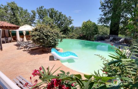 G&icirc;te n&deg;61717 Chauzon - Ard&egrave;che - Piscine avec vue d&eacute;gag&eacute;e sur la nature