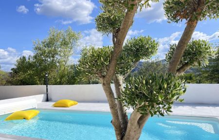 G&icirc;te n&deg;330749 Vallon-Pont-d'Arc - Ard&egrave;che - Piscine privative chauff&eacute;e dans un joli parc face &agrave; la Grotte Chauvet