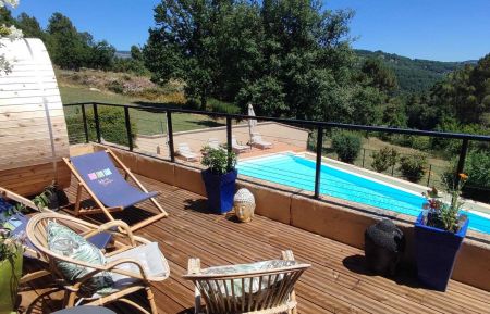 G&icirc;te n&deg;254702 Saint-Julien-du-Serre - Ard&egrave;che - Mas Cl&eacute;mentine avec piscine chauff&eacute;e partag&eacute;e, sauna et bain nordique